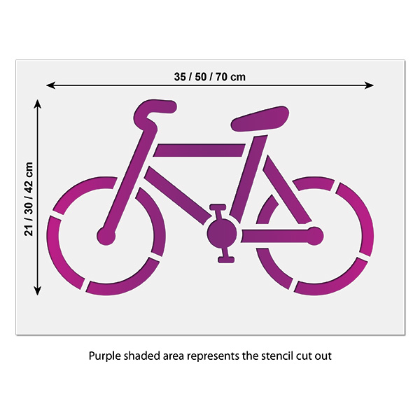 Bike Icon Stencil Size